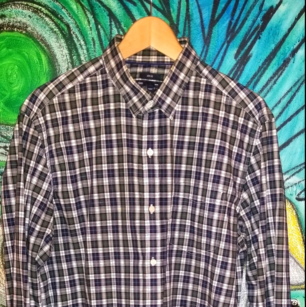 Gap Casual classic plaid oxford slim fit
